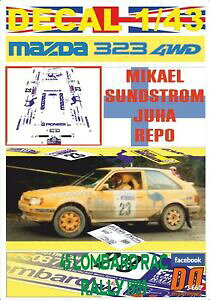 �y���������z�z�r�[�@�͌^�ԁ@�ԁ@���[�V���O�J�[ �f�J�[���}�c�_decal 143 mazda 323 4wd msundstrom rac r 1989 7th 02