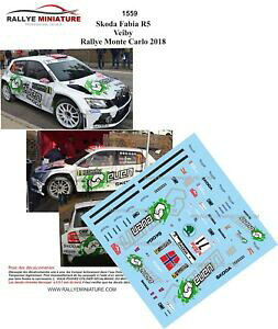 yzzr[@͌^ԁ@ԁ@[VOJ[ fJ[VR_t@rAeJ[[decals 132 ref 1559 skoda fabia r5 veiby rallye monte carlo 2018 rally wrc