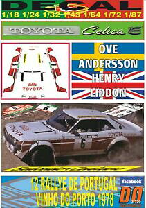 yzzr[@͌^ԁ@ԁ@[VOJ[ fJ[g^ZJA_[\|gKdecal toyota celica 2000 gt oandersson r portugal 1978 7th 02