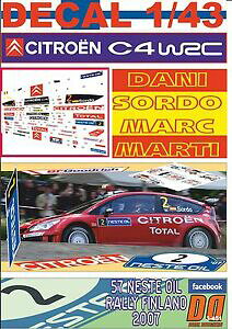 yzzr[@͌^ԁ@ԁ@[VOJ[ fJ[VgG_jtBh^CAdecal 143 citroen c4 wrc dani sordo rfinland 2007 dnf 01