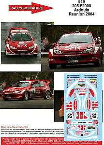 yzzr[@͌^ԁ@ԁ@[VOJ[ fJ[vW[cA[[[decals 132 ref 919 peugeot 206 ardouin tour auto reunion 2004 rallye rally