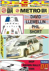 �y���������z�z�r�[�@�͌^�ԁ@�ԁ@���[�V���O�J�[ �f�J�[���u���E���X�L�b�vdecal mg metro 6r4 d llewellin skip brown r 1986 winner 01