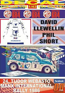 �y���������z�z�r�[�@�͌^�ԁ@�ԁ@���[�V���O�J�[ �f�J�[���}��decal mg metro 6r4 dllewellin manx inter r 1986 2nd 01
