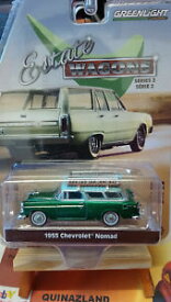 【送料無料】ホビー　模型車　車　レーシングカー シボレーノマドチェイスgreenlight estate wagons 1955 chevrolet nomad chase n25