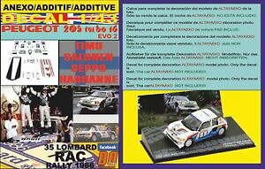 �y���������z�z�r�[�@�͌^�ԁ@�ԁ@���[�V���O�J�[ �f�J�[���v�W���[�^�[�{anexo decal 143 peugeot 205 turbo 16 e2 tsalonen rac 1986 winner 02