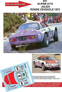 �y���������z�z�r�[�@�͌^�ԁ@�ԁ@���[�V���O�J�[ �f�J�[���A���p�C�����m�[�W�����A�����E���h�����[�����[decals 132 ref 851 alpine renault a110 julien ronde cevenole 1973 rallye rally