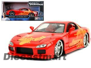 【送料無料】ホビー 模型車 車 レーシングカー オレンジジュリアスマツダミニチュアカーfast amp; furious orange juliuss mazda rx7 par jada 124 voiture miniature 30747