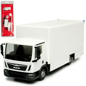 �y���������z�z�r�[�@�͌^�ԁ@�ԁ@���[�V���O�J�[ ���f���{�b�N�X�g���b�Nman tgl camion avec cret de construction blanc h0 187 herpa modele auto ou