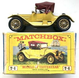 【送料無料】ホビー　模型車　車　レーシングカー マッチキャデラックボックスモデルmatchbox toys 1913 cadillac y6 boxed model 1960 s