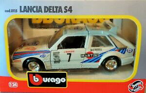 �y���������z�z�r�[�@�͌^�ԁ@�ԁ@���[�V���O�J�[ �f���^��burago 0115 124 lanci delta s4 7 excellent boxed condition