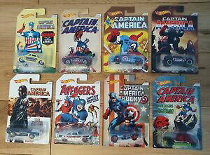 yzzr[@͌^ԁ@ԁ@[VOJ[ zbgzC[YLveAJtZbguhhot wheels captain america full set of 8 cars collectable brand