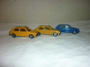 yzzr[@͌^ԁ@ԁ@[VOJ[ tHNX[QSt~fBAWFbgob`lot de 3 norev jet car volkswagen golf bon etat moyen