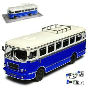 �y���������z�z�r�[�@�͌^�ԁ@�ԁ@���[�V���O�J�[ �I�[�g���f���o�Xsan h100a bus de voyage bleu 172 modellcarsonline modele auto avec ou sans in