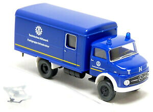 【送料無料】ホビー 模型車 車 レーシングカー スーツケーストラックインフラストチャセクションモデルwiking mb la 710 valise camion thw bleu section infrastructure mlw modele 187 h0