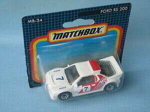 �y���������z�z�r�[�@�͌^�ԁ@�ԁ@���[�V���O�J�[ �}�b�`�t�H�[�h�����[���f��matchbox ford rs200 rouge et blanc rally voiture jouet voiture modele 70 mm de bp