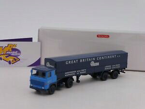 �y���������z�z�r�[�@�͌^�ԁ@�ԁ@���[�V���O�J�[ �X�J�j�A�g���[���J�[�f�B�twiking 0517 02 scania 111 planches semiremorque en bleu mat cardiff 187