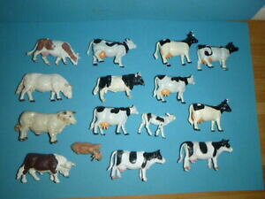 yzzr[@͌^ԁ@ԁ@[VOJ[ re[WvX`bNvintage britains et autres decideurs plastique taureaux et vaches x 15