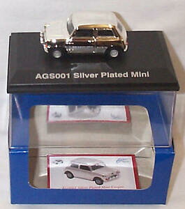 yzzr[@͌^ԁ@ԁ@[VOJ[ ~jN[p[{bNXGhplaque argent mini cooper 143 scale en parfait etat, dans sa boite ltd ed