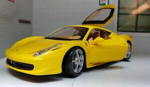 yzzr[@͌^ԁ@ԁ@[VOJ[ tF[C^A~j`AJ[lgb g echelle 124 2012 ferrari 458 italie jaune detaille voiture miniature