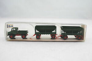 �y���������z�z�r�[�@�͌^�ԁ@�ԁ@���[�V���O�J�[ �����Z�f�X�{�b�N�Xarare wiking 29404 mercedes unimog u1500 amp; 2 x charbon remorqueskohlenanhanger en parfait etat, dans sa boite