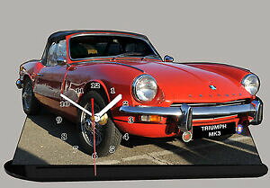 �y���������z�z�r�[�@�͌^�ԁ@�ԁ@���[�V���O�J�[ �~�j�`���Avoiture miniature en horloge, triumph mk3 rouge 01