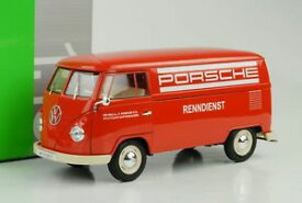 【送料無料】ホビー　模型車　車　レーシングカー フォルクスワーゲンフォルクスワーゲンポルシェバスサービスレース1963 volkswagen vw t1 bus porsche service course rouge 118 welly