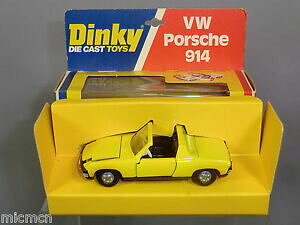 yzzr[@͌^ԁ@ԁ@[VOJ[ {bNXf|VFo[Wdinky toys model 208 porsche 914 rare jaune version en parfait etat, dans sa boite