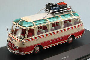 �y���������z�z�r�[�@�͌^�ԁ@�ԁ@���[�V���O�J�[ �Z�g���x�[�W���o�X���f�����f��setra s6 bus beige red 143 model schuco