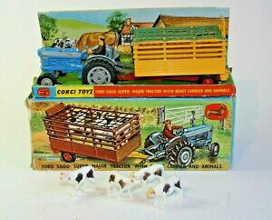yzzr[@͌^ԁ@ԁ@[VOJ[ R[M[tH[hLAIWi{bNXg^[Zbgcorgi gift set 1 ford 5000 tracteur avec beast carrier, vnm en boite dorigine