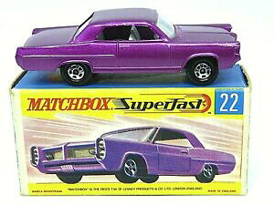 �y���������z�z�r�[�@�͌^�ԁ@�ԁ@���[�V���O�J�[ �}�b�`�^�C�v�|���e�B�A�b�N�O�����v���J�b�vmatchbox lesney 22c pontiac grand prix coupe de type g2 avec neuf box