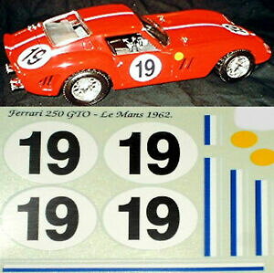 yzzr[@͌^ԁ@ԁ@[VOJ[ tF[}fJ[fJ[ferrari 250 gto 62 le mans 1962 19 118 autocollant decalcomanie