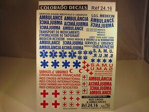 �y���������z�z�r�[�@�͌^�ԁ@�ԁ@���[�V���O�J�[ �f�J�[���R�����hdecals 124 croix rouge et ambulances colorado 2416
