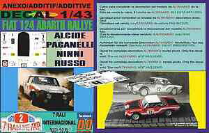 yzzr[@͌^ԁ@ԁ@[VOJ[ fJ[tBAbgAog[^bvanexo decal 143 fiat 124 abarth rallye apaganelli rali tap 1973 01