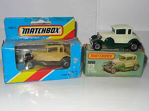 �y���������z�z�r�[�@�͌^�ԁ@�ԁ@���[�V���O�J�[ �t�H�[�h���f���o�b�`matchbox lot de 2 ford model a 73 boxed