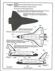 yzzr[@͌^ԁ@ԁ@[VOJ[ LbgXy[XVgR[h^CXebJ[warbird navette spatiale carreau code decalques pour revell 172 kit 029