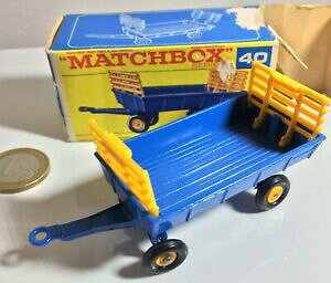 yzzr[@͌^ԁ@ԁ@[VOJ[ }b`IWi{bNXmatchbox lesney 40 hay trailer, original box, between 60s70s