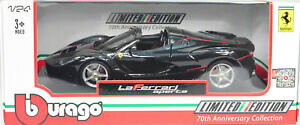 yzzr[@͌^ԁ@ԁ@[VOJ[ tF[I[vRNVferrari laferrari ouverte noir m 124 70th anniversary collection de bburago