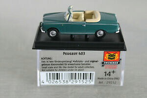 yzzr[@͌^ԁ@ԁ@[VOJ[ vW[JuI{bNXbrekina peugeot 403 cabriolet bleu vert neuf dans sa boite