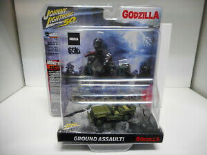 yzzr[@͌^ԁ@ԁ@[VOJ[ W[vSWWj[jeep mb figure godzilla ground assault johnny lightning 164