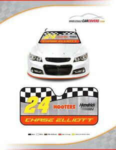 【送料無料】エリオット#フーターズを採用したフロントガラスの日よけChase Elliott #24 Windshield Sunshade featuring Hooters