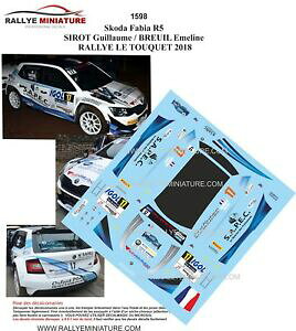 �y���������z�V���ɃV���R�_�t�@�r�A�f���g�D�P�����[New ListingDecals 1/24 ref 1598 skoda fabia r5 sirot rallye du touquet 2018 rally