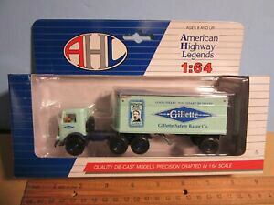 【送料無料】:CJトラクタートレーラーの AHL 1:64 MACK CJ GILLETTE Razor TRACTOR TRAILER MIB