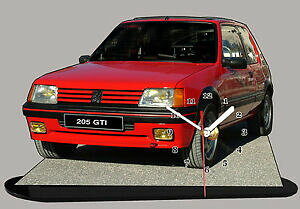 yzX^h̃vW[bh~j`ANbNPeugeot 205 gti red miniature clock on stand