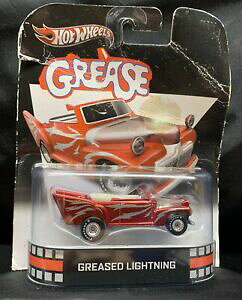 �y���������z�z�b�g�z�C�[�������g���ȃG���^�[�e�C�����g�V���ɐԁF�O���[�XHot Wheels Greased Lightning Retro Entertainment #X8902 New NRFP 2013 Red 1:64