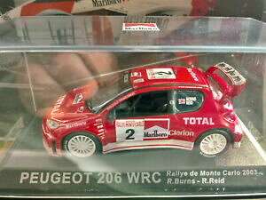 �y���������z�v�W���[���`���[�h�o�[���Y�ł́u�}���{���v�̃X�|���T�[1/43 PEUGEOT 206 WRC Richard Burns by ALTAYA with Marlboro Sponsor