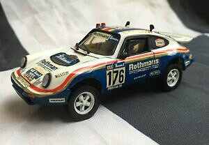yz~j[VO̍\zꂽX}Y|VFp_J[zCg^MINI RACING 91 1/43 HAND BUILT ROTHMANS PORSCHE 953 PARIS DAKAR 1984 WHITE METAL