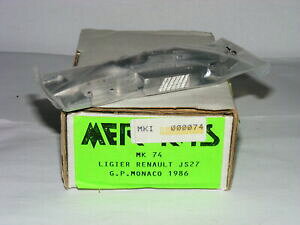 �y���������z�L�b�g���W�F�E���m�[���i�R�̃z���C�g���^���L�b�gMeri Kits MK74 Ligier Renault JS27 1986 Monaco GP White Metal Kit 1/43