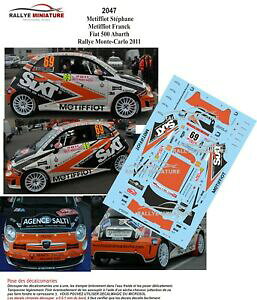 yzfJ[tBAbgAog?eJ[Decals 1/43 ref 2047 fiat abarth 500 m?tiffiot rallye monte carlo 2011 IRC