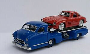 【送料無料】ホビー ・模型車・バイク レーシングカー ノレフインチメルセデスレントランスポーターボックスnorev 3 inches 164 mercedes renntransporter 300 sl in box