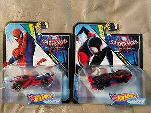 yzzr[ E͌^ԁEoCN [VOJ[ XpC_[o[XAzbgzC[XpC_[}}CXbghot wheels spiderman and miles morales lot of 2 rare htf into the spiderverse